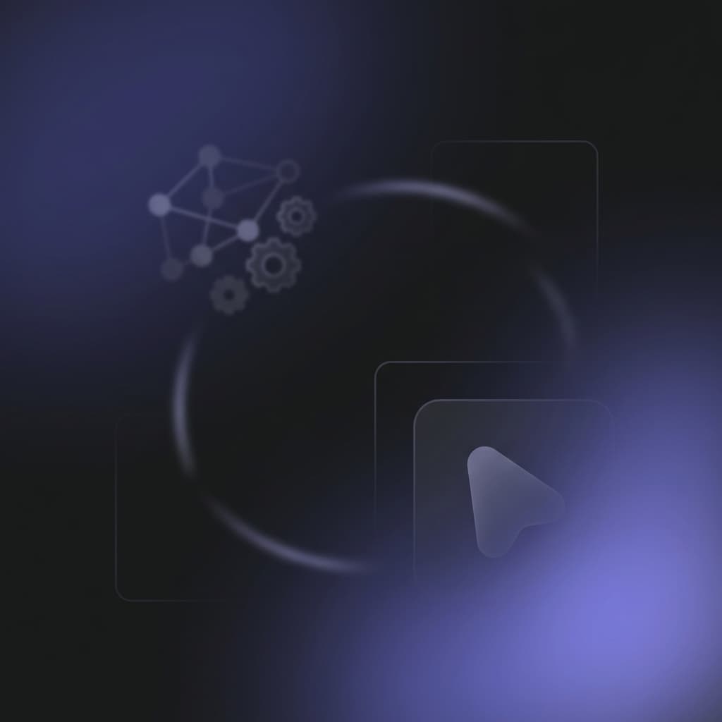 Minimalist dark mode illustration with subtle abstract geometric shapes representing custom agent skills for Cursor